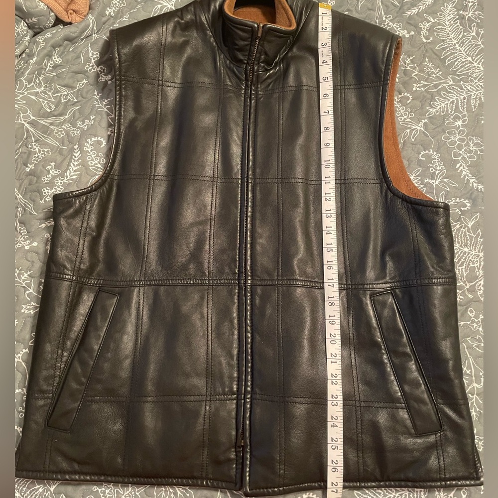 Patrick James Reversible Leather And Cashmere Vest - image 8
